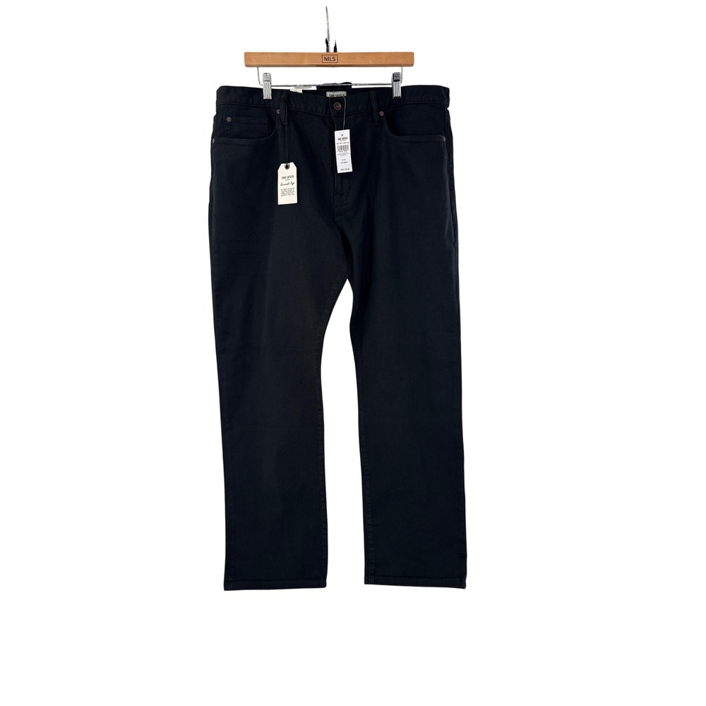 Todd Snyder Chino Pants Mens 38x32 Black Straight Garment Dyed 5-Pocket Stretch